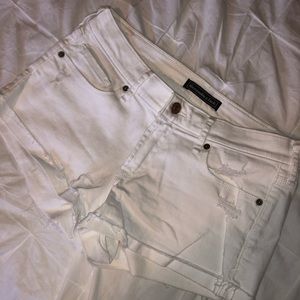 Abercrombie and Fitch White Jean Shorts